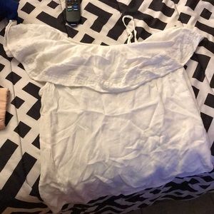 White off the shoulder shirt